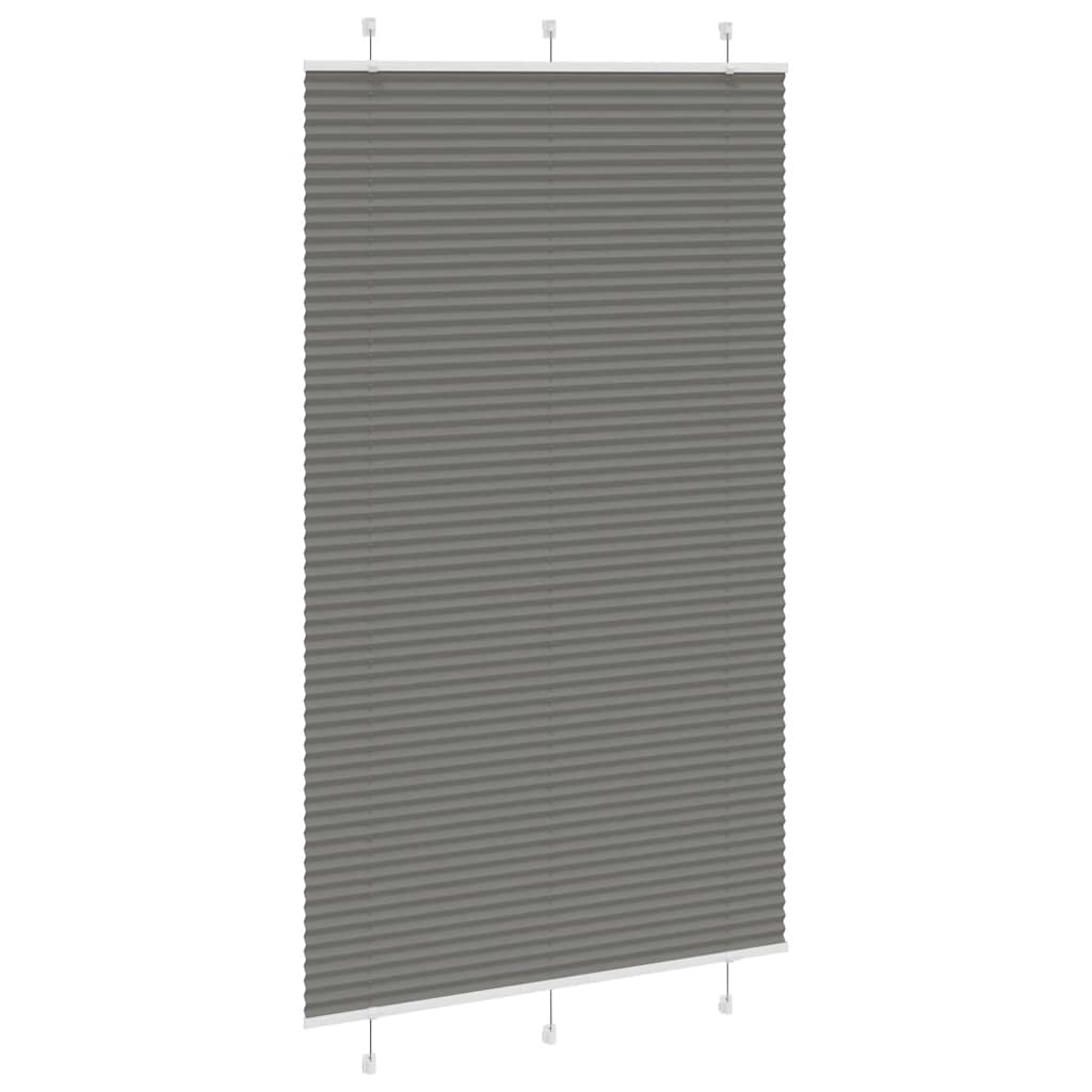 Plissee Anthrazit 120x200 cm Stoffbreite 119,4 cm Polyester