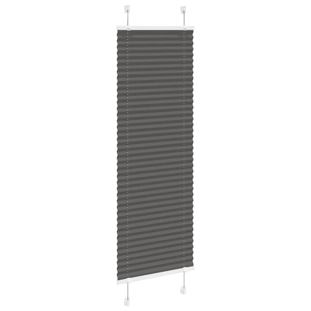 Plissee Schwarz 45x100 cm Stoffbreite 44,4 cm Polyester
