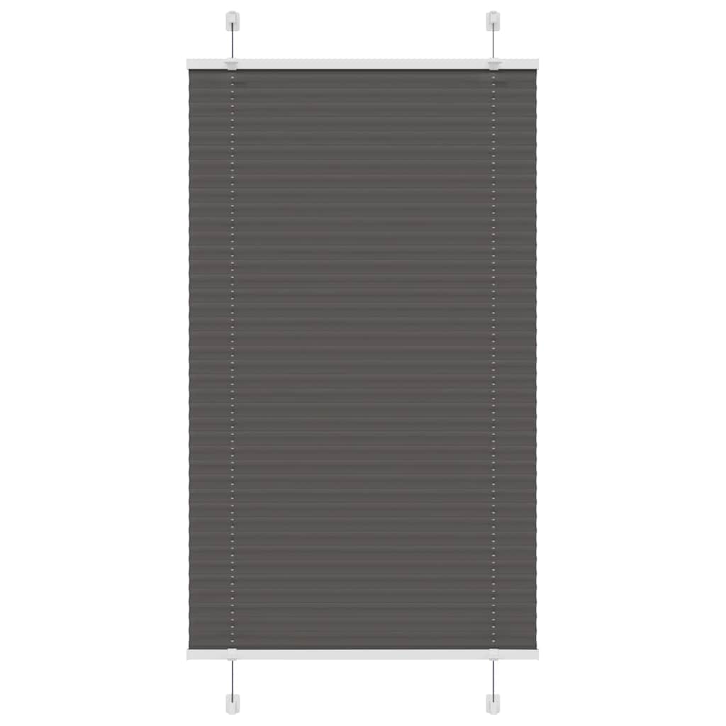 Plissee Schwarz 75x100 cm Stoffbreite 74,4 cm Polyester