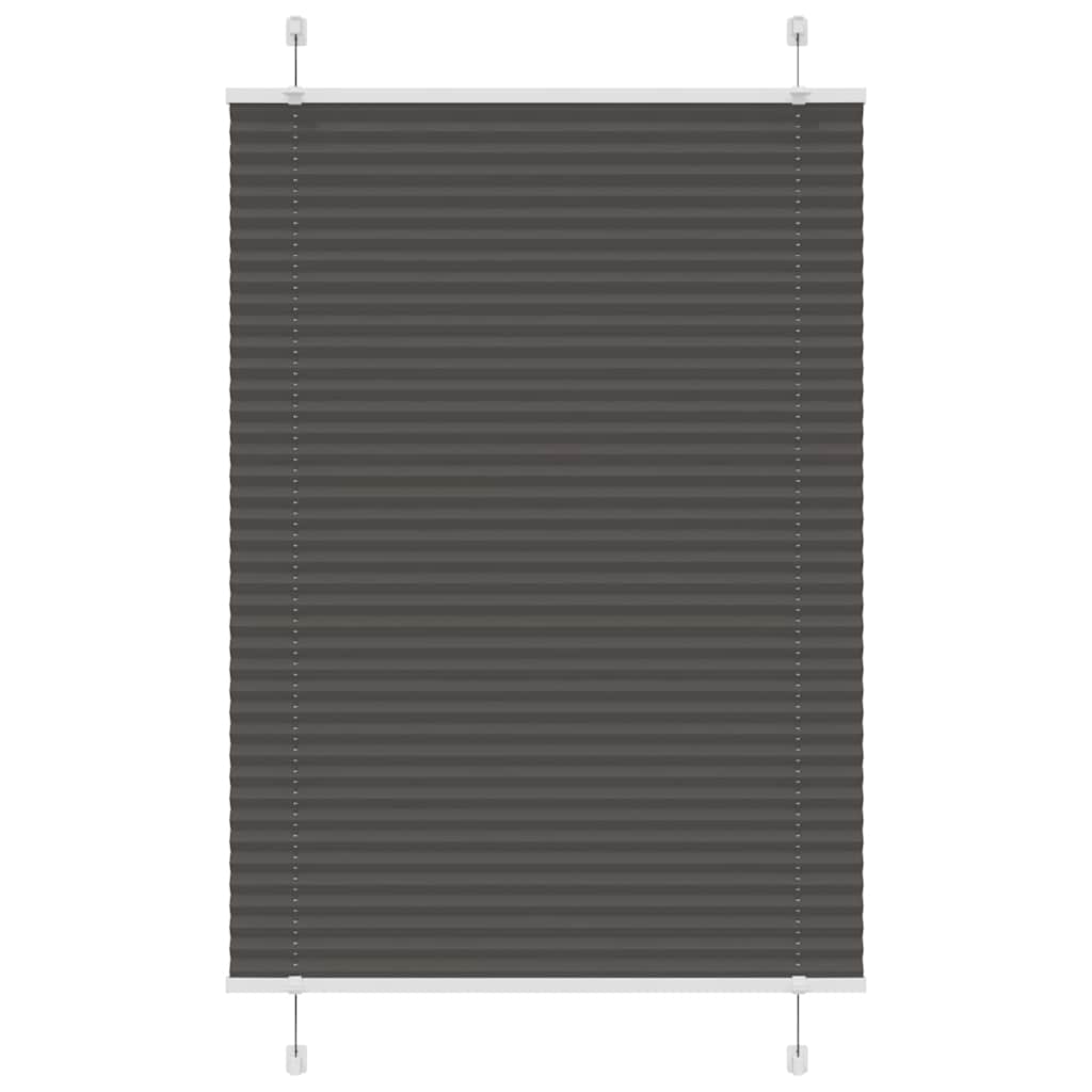 Plissee Schwarz 85x100 cm Stoffbreite 84,4 cm Polyester