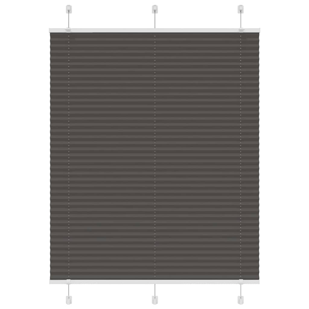 Plissee Schwarz 105x100 cm Stoffbreite 104,4 cm Polyester
