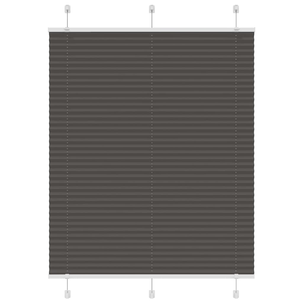 Plissee Schwarz 110x100 cm Stoffbreite 109,4 cm Polyester
