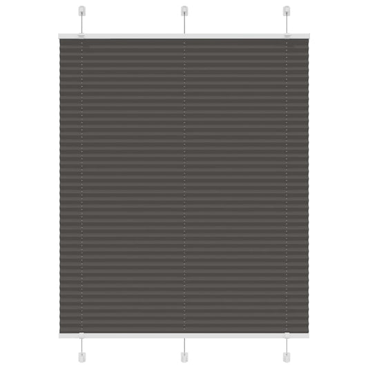 Plissee Schwarz 110x100 cm Stoffbreite 109,4 cm Polyester