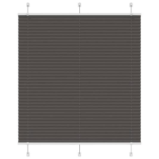 Plissee Schwarz 120x100 cm Stoffbreite 119,4 cm Polyester