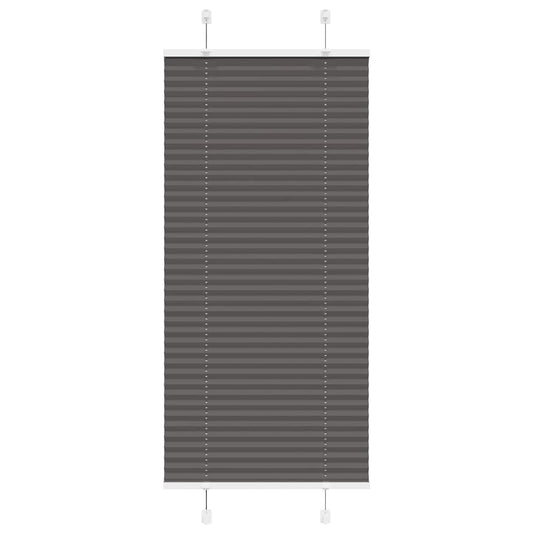 Plissee Schwarz 55x150 cm Stoffbreite 54,4 cm Polyester