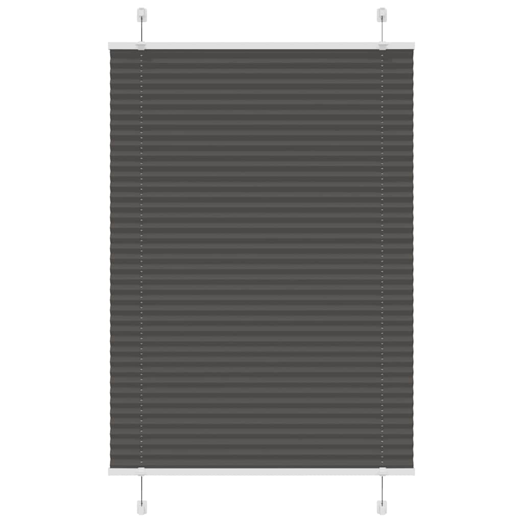 Plissee Schwarz 90x150 cm Stoffbreite 89,4 cm Polyester