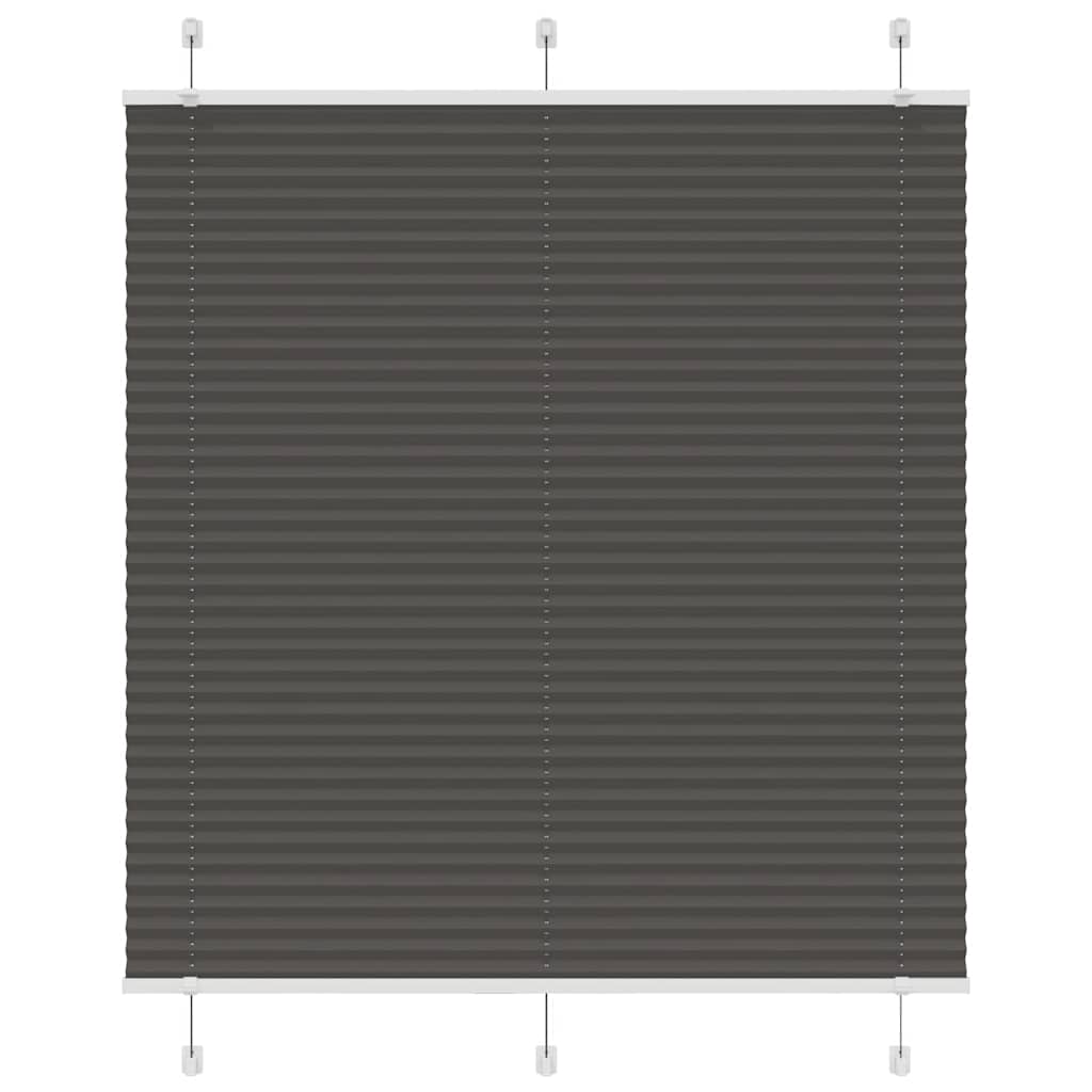 Plissee Schwarz 120x150 cm Stoffbreite 119,4 cm Polyester
