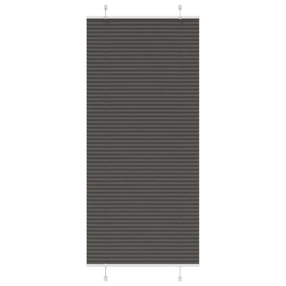 Plissee Schwarz 100x200 cm Stoffbreite 99,4 cm Polyester