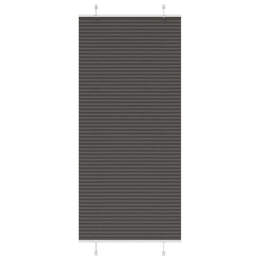 Plissee Schwarz 100x200 cm Stoffbreite 99,4 cm Polyester