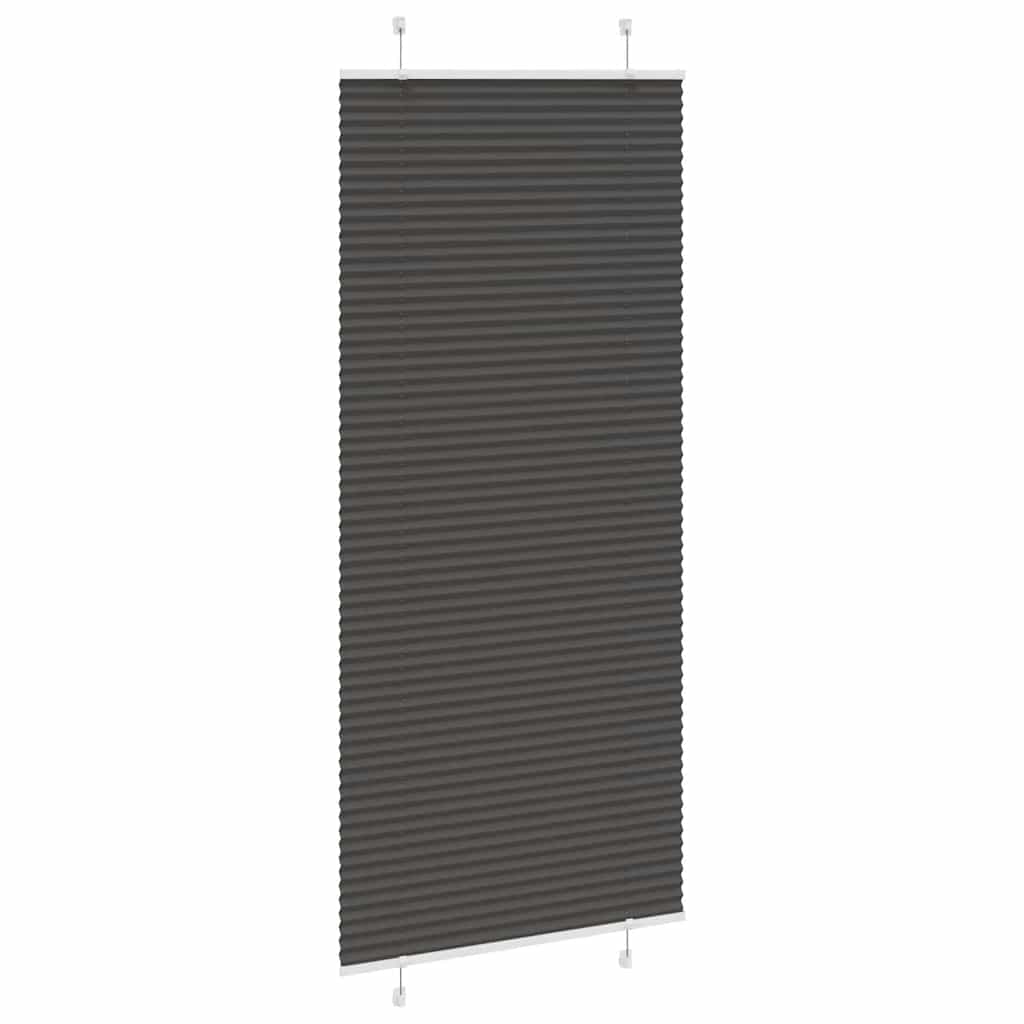 Plissee Schwarz 100x200 cm Stoffbreite 99,4 cm Polyester