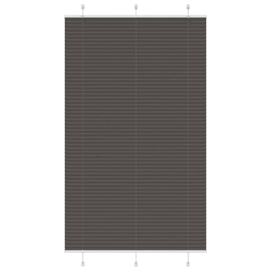 Plissee Schwarz 120x200 cm Stoffbreite 119,4 cm Polyester