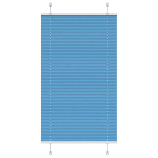 Plissee Blau 75x100 cm Stoffbreite 74,4 cm Polyester