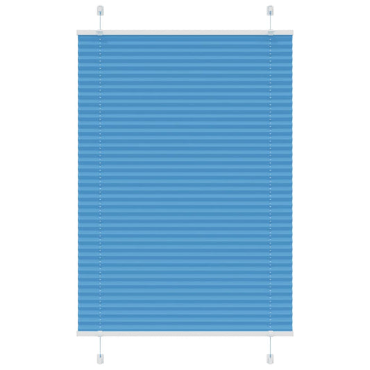 Plissee Blau 95x100 cm Stoffbreite 94,4 cm Polyester