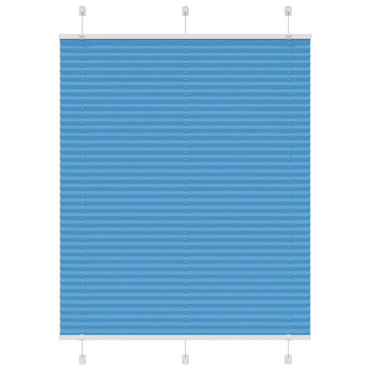 Plissee Blau 105x100 cm Stoffbreite 104,4 cm Polyester