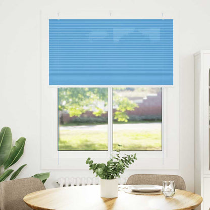 Plissee Blau 110x100 cm Stoffbreite 109,4 cm Polyester