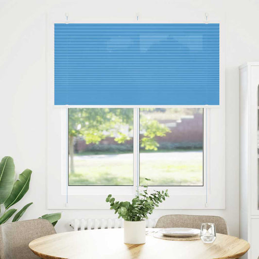 Plissee Blau 120x100 cm Stoffbreite 119,4 cm Polyester