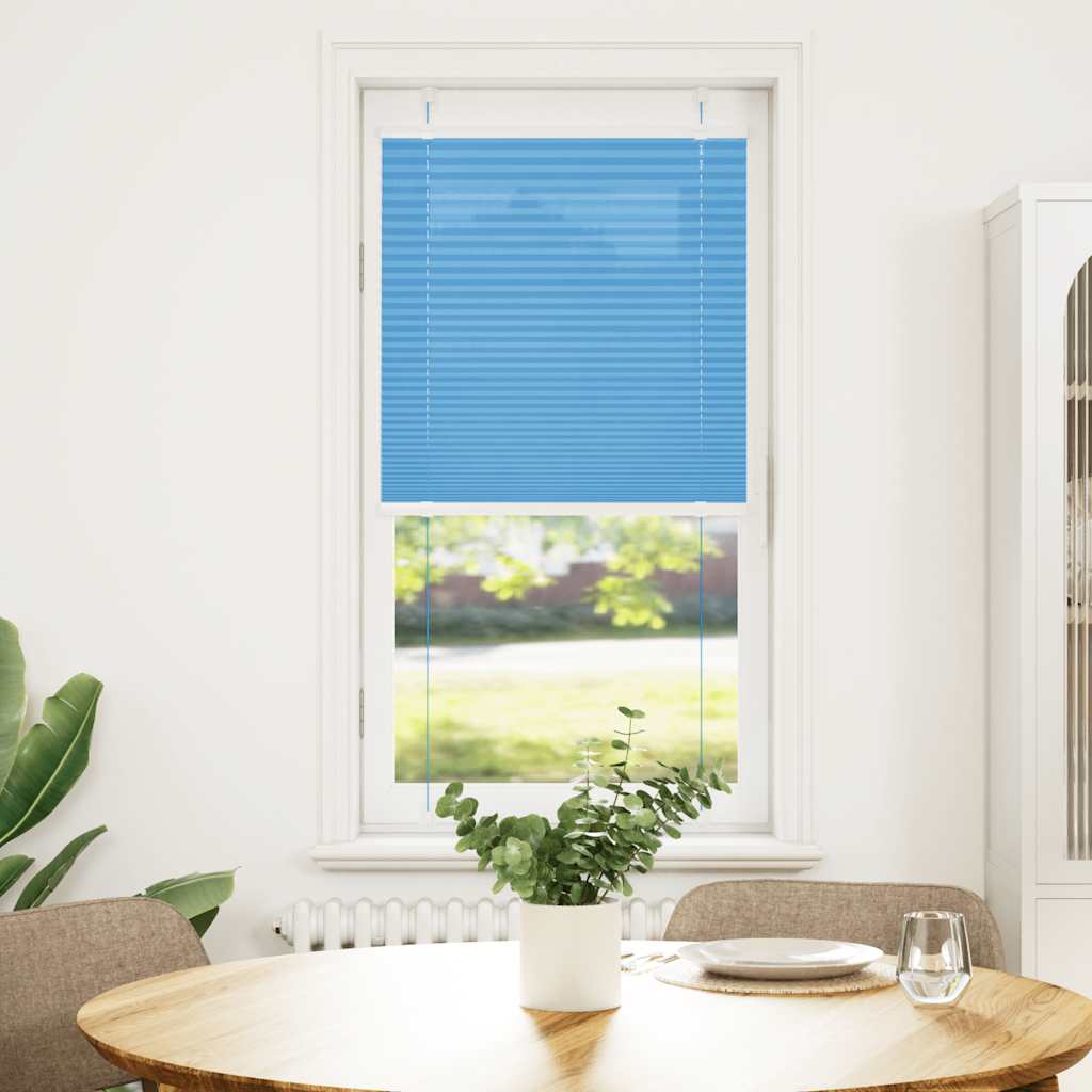 Plissee Blau 65x150 cm Stoffbreite 64,4 cm Polyester