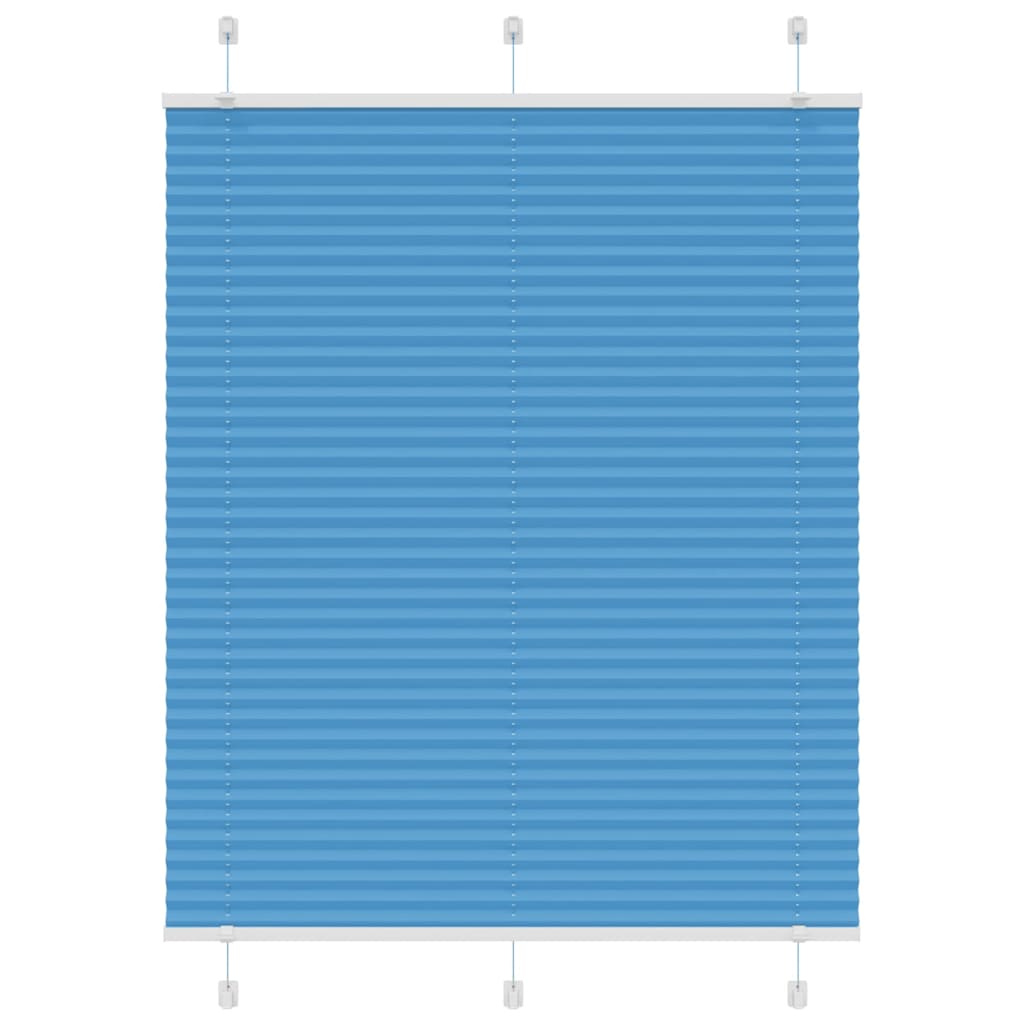 Plisseret Blå 110x150 cm Stofbredde 109,4 cm Polyester