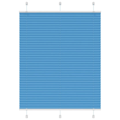 Plisseret Blå 110x150 cm Stofbredde 109,4 cm Polyester