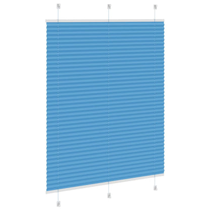 Plisseret Blå 110x150 cm Stofbredde 109,4 cm Polyester