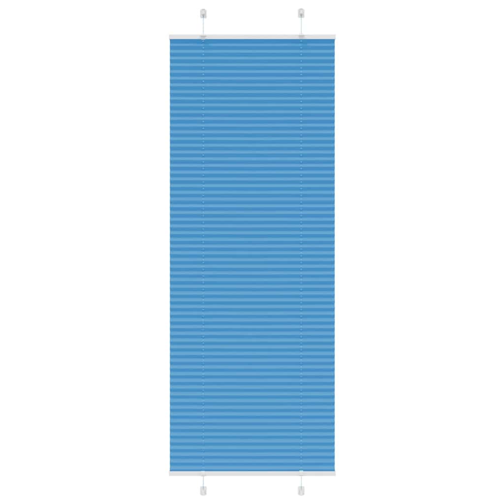 Plissee Blau 75x200 cm Stoffbreite 74,4 cm Polyester