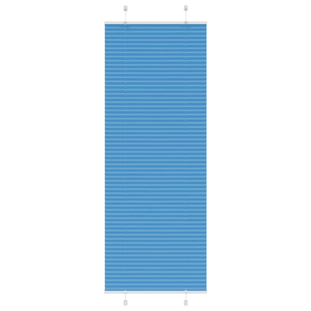 Plissee Blau 80x200 cm Stoffbreite 79,4 cm Polyester