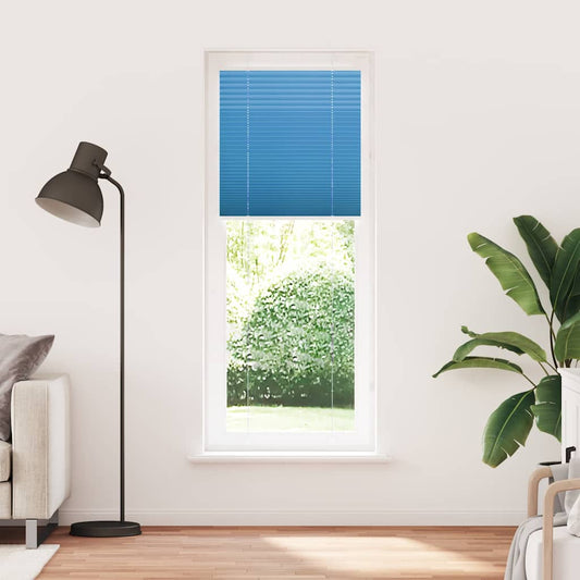 Plissee Blau 80x200 cm Stoffbreite 79,4 cm Polyester