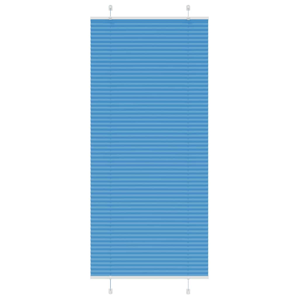 Plissee Blau 85x200 cm Stoffbreite 84,4 cm Polyester