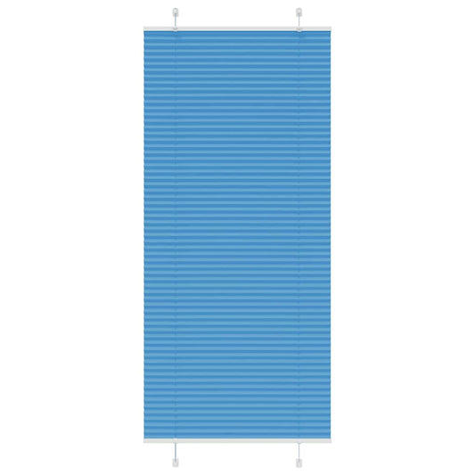 Plissee Blau 85x200 cm Stoffbreite 84,4 cm Polyester