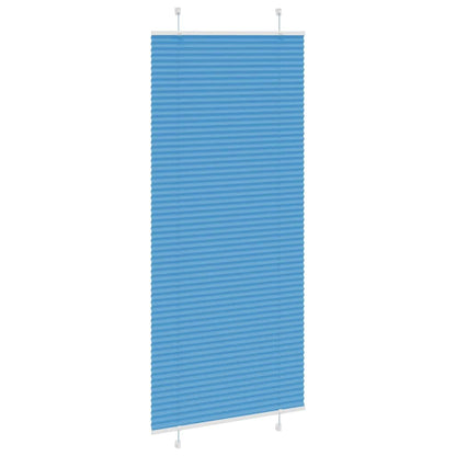 Plissee Blau 85x200 cm Stoffbreite 84,4 cm Polyester
