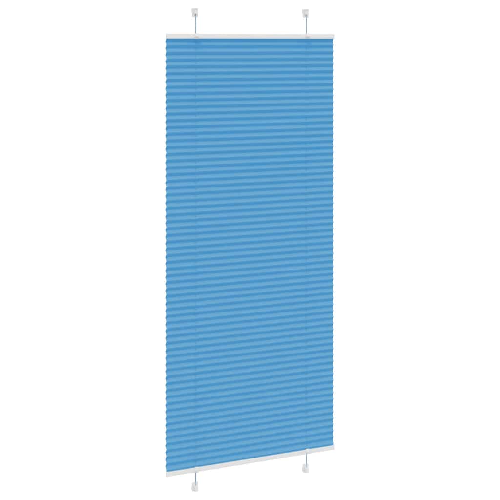 Plissee Blau 90x200 cm Stoffbreite 89,4 cm Polyester