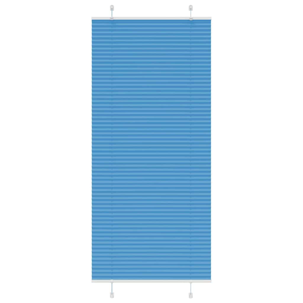 Plisseret Blå 100x200 cm Stofbredde 99,4 cm Polyester