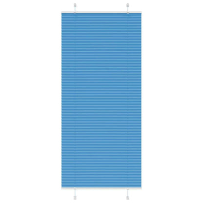 Plisseret Blå 100x200 cm Stofbredde 99,4 cm Polyester