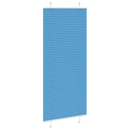 Plisseret Blå 100x200 cm Stofbredde 99,4 cm Polyester