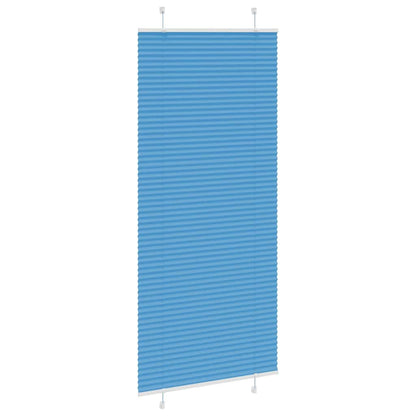 Plisseret Blå 100x200 cm Stofbredde 99,4 cm Polyester