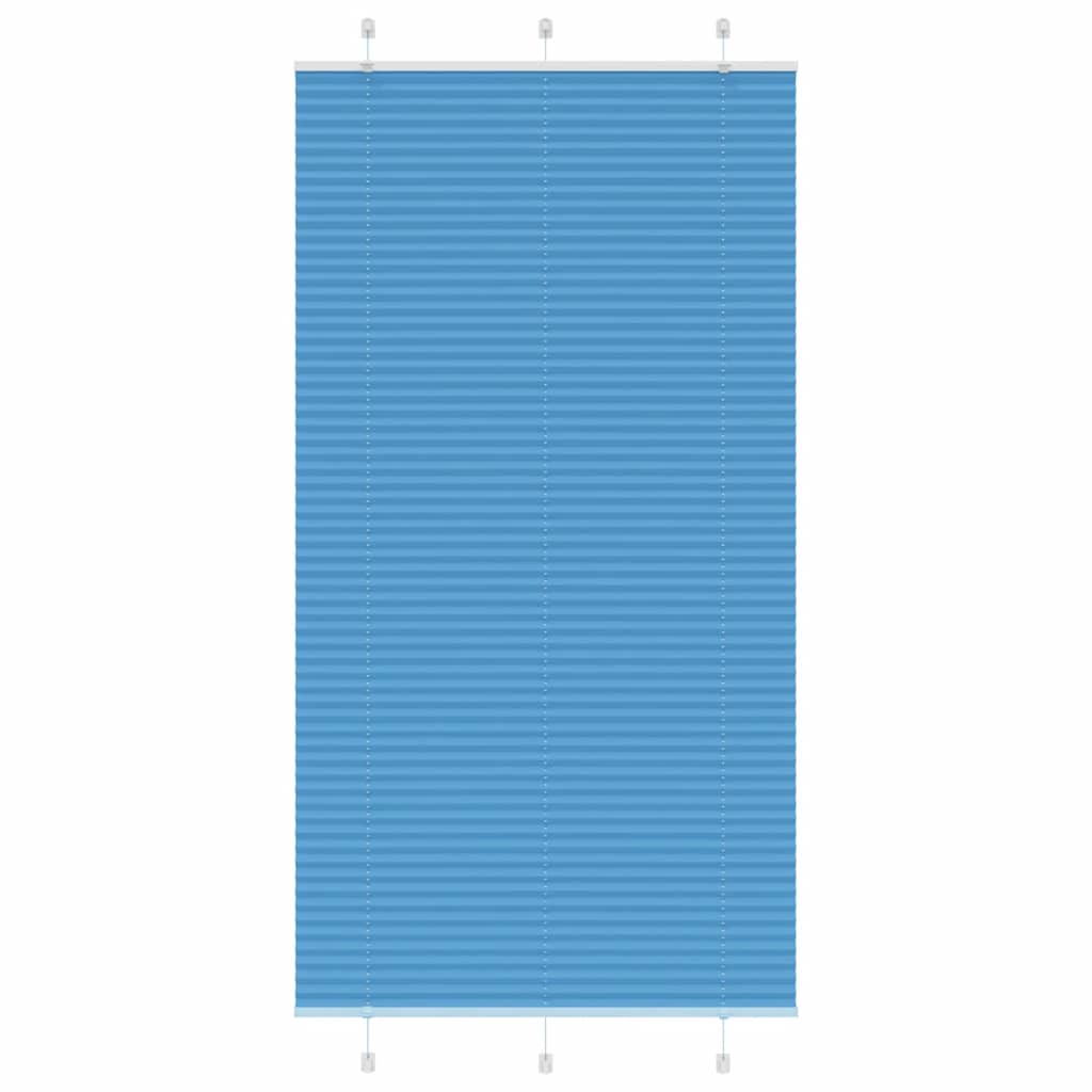 Plissee Blau 105x200 cm Stoffbreite 104,4 cm Polyester