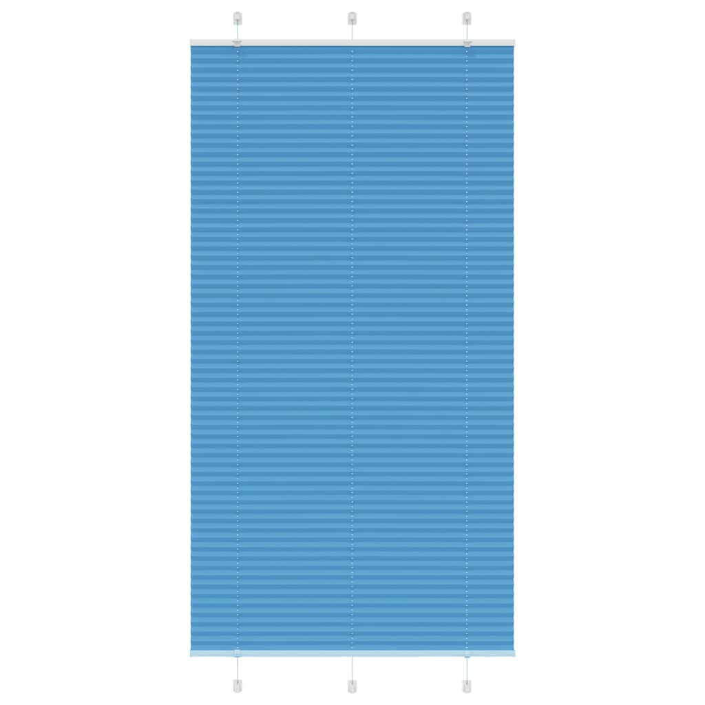 Plissee Blau 110x200 cm Stoffbreite 109,4 cm Polyester