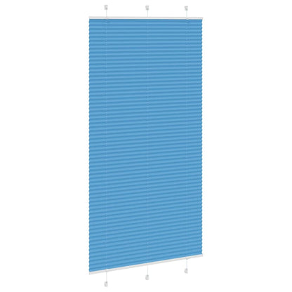 Plissee Blau 110x200 cm Stoffbreite 109,4 cm Polyester