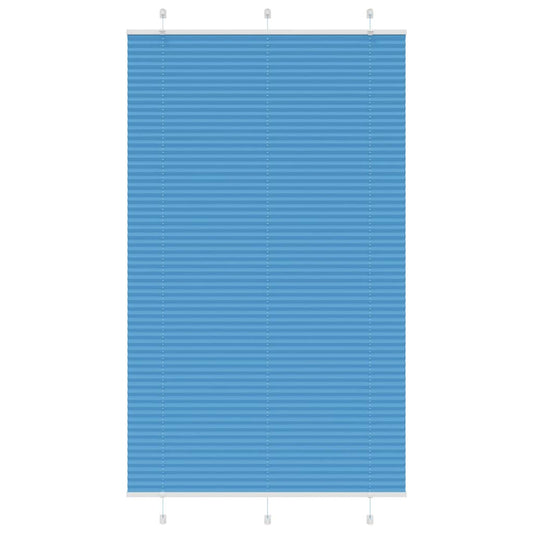 Plissee Blau 120x200 cm Stoffbreite 119,4 cm Polyester