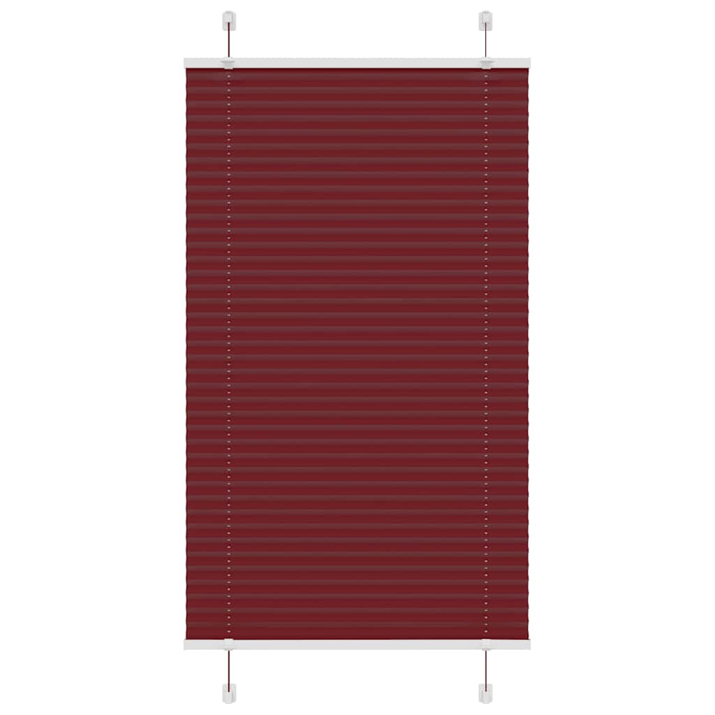 Plissee Bordeauxrot 75x100 cm Stoffbreite 74,4 cm Polyester
