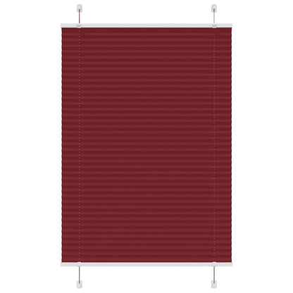 Plisseret Bordeaux Rød 90x100 cm Stof Bredde 89,4 cm Polyester