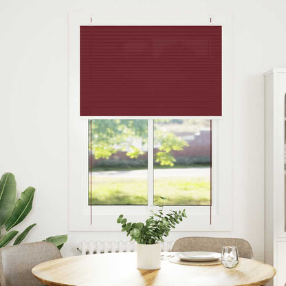 Plisseret Bordeaux Rød 90x100 cm Stof Bredde 89,4 cm Polyester