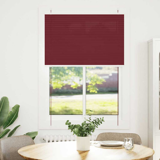 Plissee Bordeauxrot 90x100 cm Stoffbreite 89,4 cm Polyester
