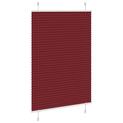 Plisseret Bordeaux Rød 90x100 cm Stof Bredde 89,4 cm Polyester