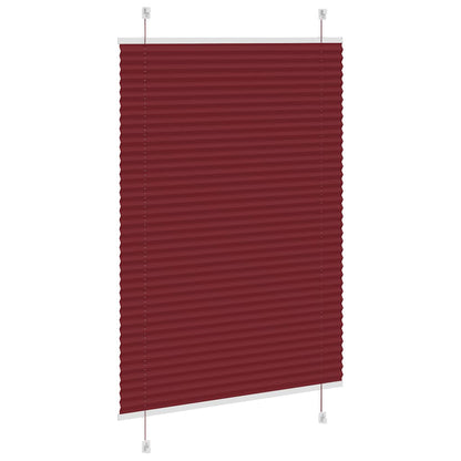 Plisseret Bordeaux Rød 90x100 cm Stof Bredde 89,4 cm Polyester