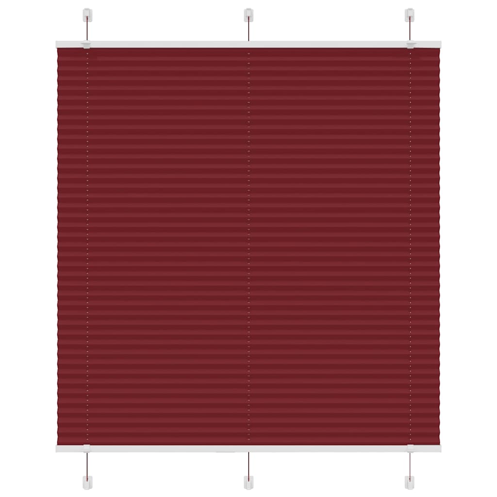 Plissee Bordeauxrot 120x100 cm Stoffbreite 119,4 cm Polyester