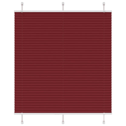 Plissee Bordeauxrot 120x100 cm Stoffbreite 119,4 cm Polyester