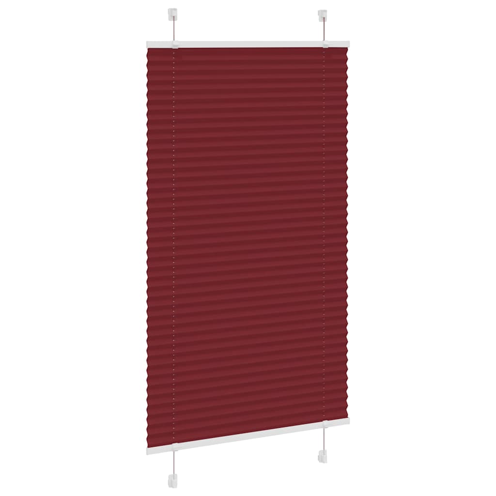 Plisseret Bordeaux Rød 80x150 cm Stof Bredde 79,4 cm Polyester