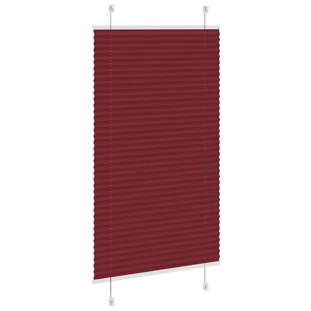 Plisseret Bordeaux Rød 80x150 cm Stof Bredde 79,4 cm Polyester