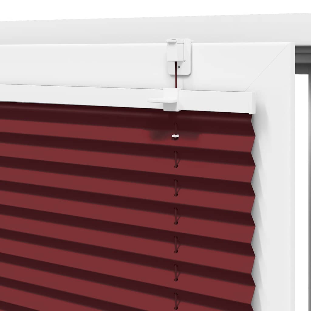 Plisseret Bordeaux Rød 80x150 cm Stof Bredde 79,4 cm Polyester